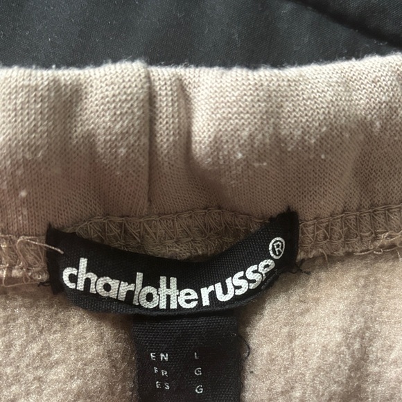 Charlotte Russe  Boston and Brooklyn Sweatpants Set - White and Tan size L - Picture 3 of 6